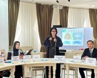 В Доме дружбы КГУ «Руханият» акимата города Астаны был проведен конкурсный урок для представителей разных этносов на тему «Мен қазақша сөйлеймин».